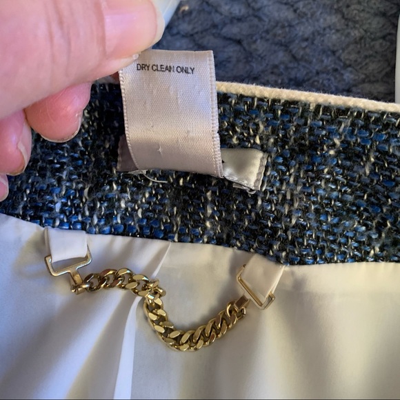 Cache Wool Blend Blue Tweed Four Pocket Jacket 14 - Picture 14 of 16